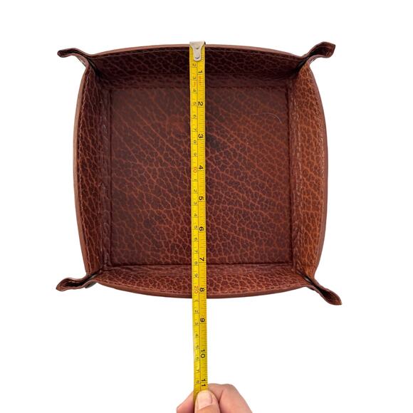 Peter Millar Valet Tray Catchall Brown Desk Organizer - Picture 2 of 9